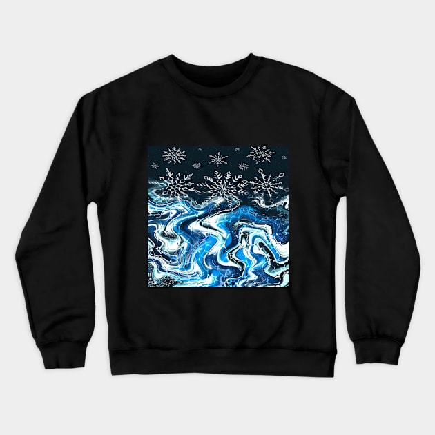 Melting Snowflakes Crewneck Sweatshirt by MayGreenAbgrall